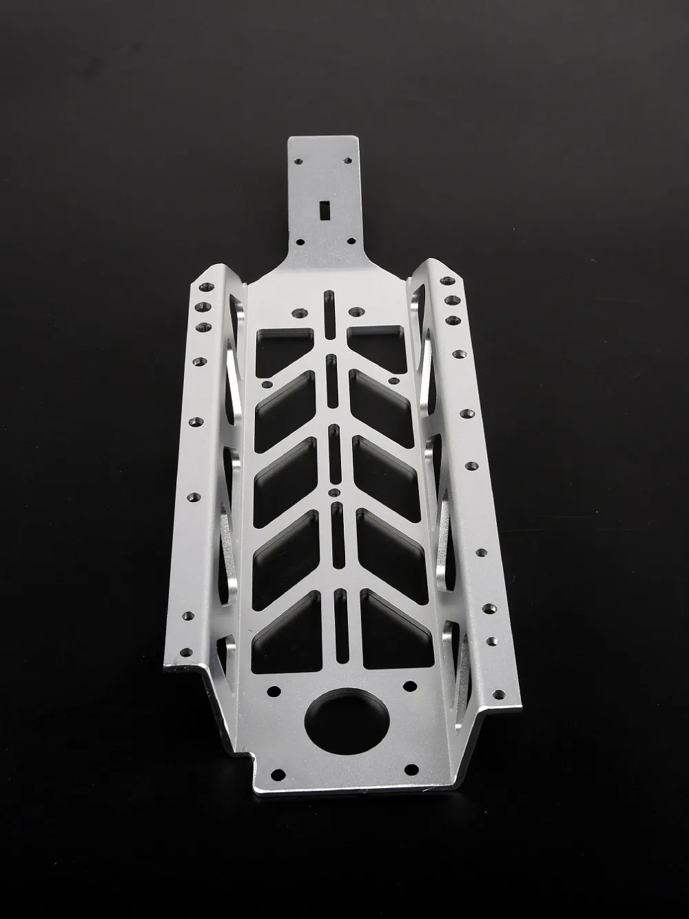CNC Metal Keel Chassis Set Silver for 1/5 HPI ROVAN KM Baja 5B SS Truck Parts